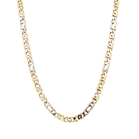 Kette Bicolor 585 / 14 Karat Länge 50 cm Nr. 6478