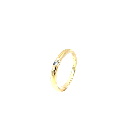 Ring Gelbgold 585 / 14 Karat mit Brill. 0,09ct Nr. 6456