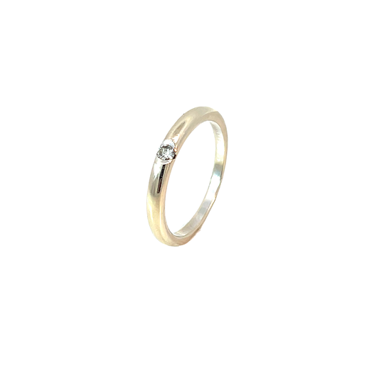 Ring Weißgold 585 / 14 Karat mit Brill. 0,09ct Nr. 6457