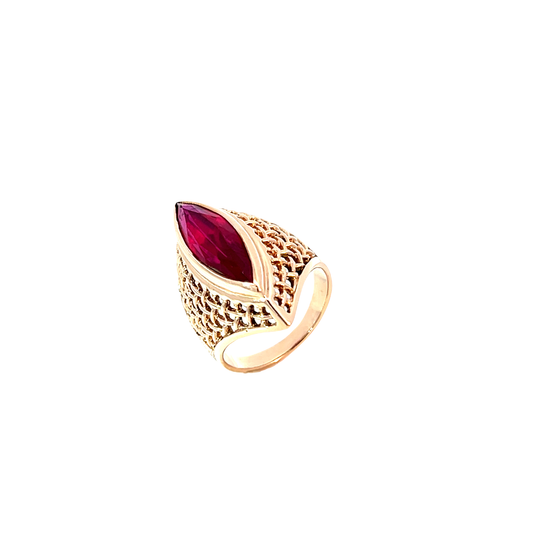 Ring Roségold 585 / 14 Karat mit Farbstein Gr. 56 Nr. 6463