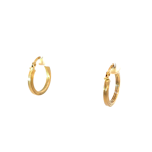 P. Creolen Gelbgold 750 / 18 Karat Nr. 6466