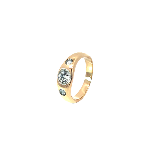 Ring Gelbgold 585 / 14 Karat Brill. ca. 0,76ct Nr. 6454
