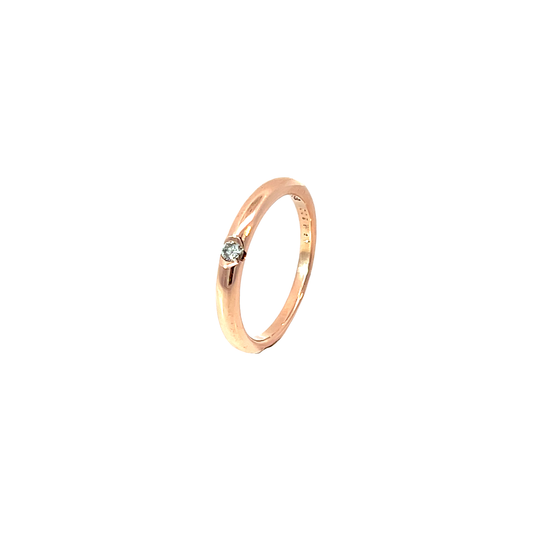 Ring Roségold 585 / 14 Karat mit Brill. 0,09ct Nr. 6455