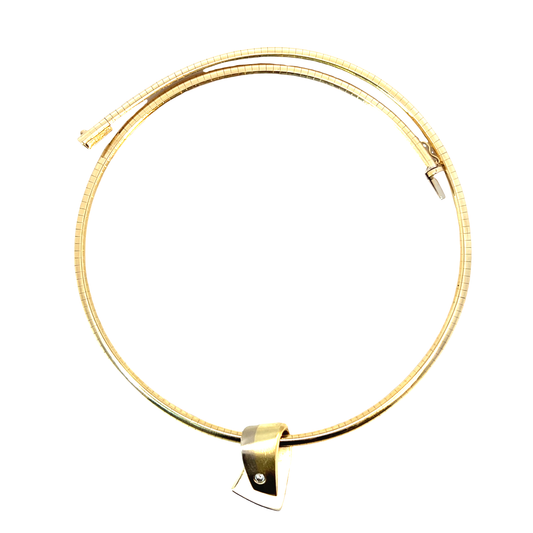 Halsreif mit Anhänger Bicolor 585 / 14 Karat Nr. 6419