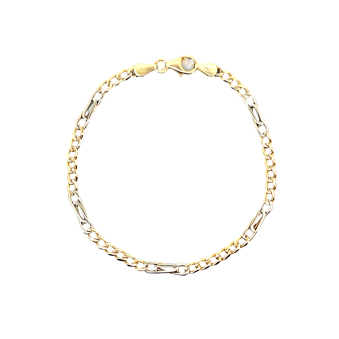 Fiagroarmband Bicolor 585 / 14 Karat Nr. 6496