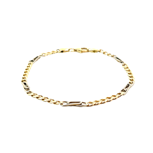 Fiagroarmband Bicolor 585 / 14 Karat Nr. 6496