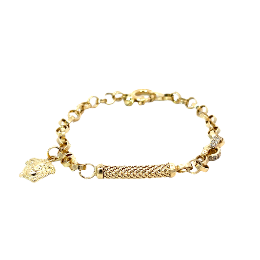 Armband Gelbgold 585 / 14 Karat Länge 20 cm Nr. 6515