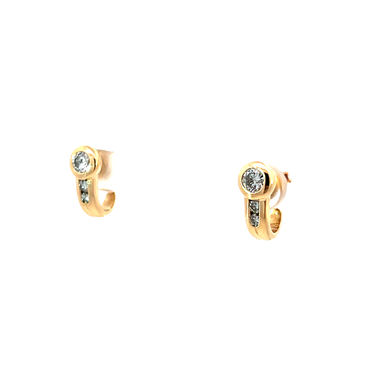 P. Ohrstecker Gelbgold 585 / 14 Karat Mit Brill. Nr. 6486
