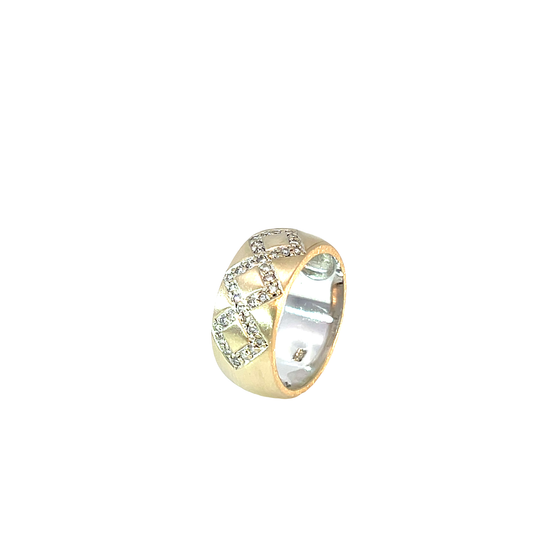 Ring Weißgold 585 / 14 Karat Brill Gr. 53 Nr. 6579