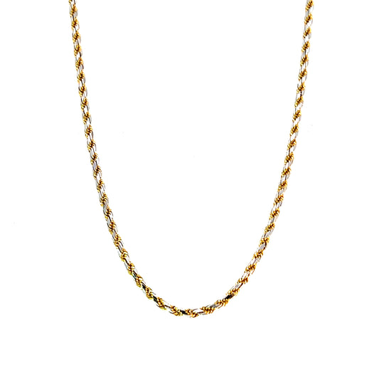 Kette Bicolor 585 / 14 Karat Länge 55,5 cm Nr. 6518