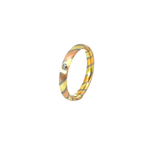 Trauring "Niessing" Tricolor 750 / 18 Karat Gr. 54 Nr. 6563
