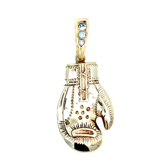 Boxhandschuh-Anhänger 585 / 14 K Gelbgold mit Brill. Nr. 6548
