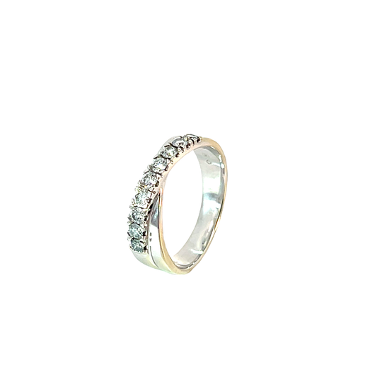 Ring Weißgold 585 / 14 Karat Brill. Gr. 57 Nr. 6609