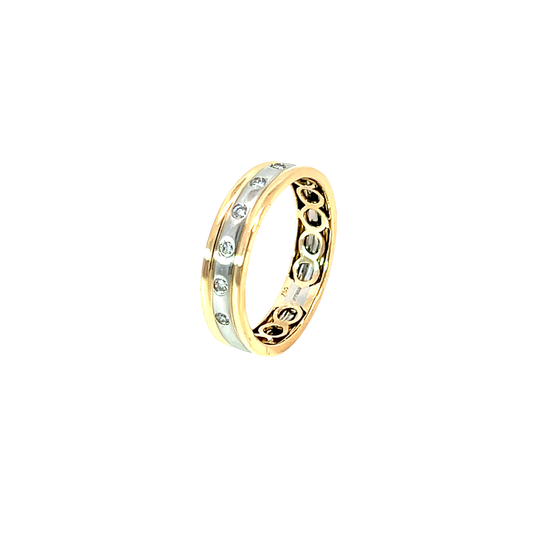 Ring Bicolor Platin 950/- & Gold 750/- Brill. Nr. 6611