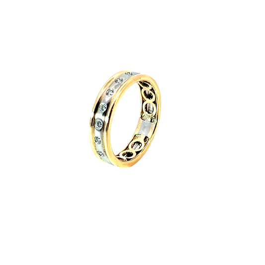 Ring Bicolor Platin 950/- & Gold 750/- Brill. Nr. 6612