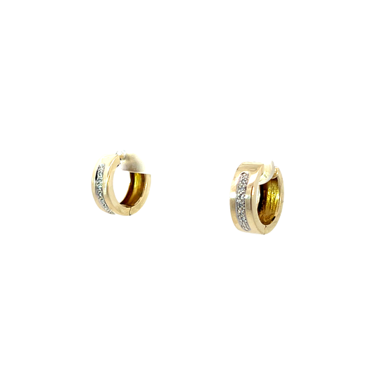 P. Creolen Gelbgold 585 / 14 Karat Diam. Nr. 6565