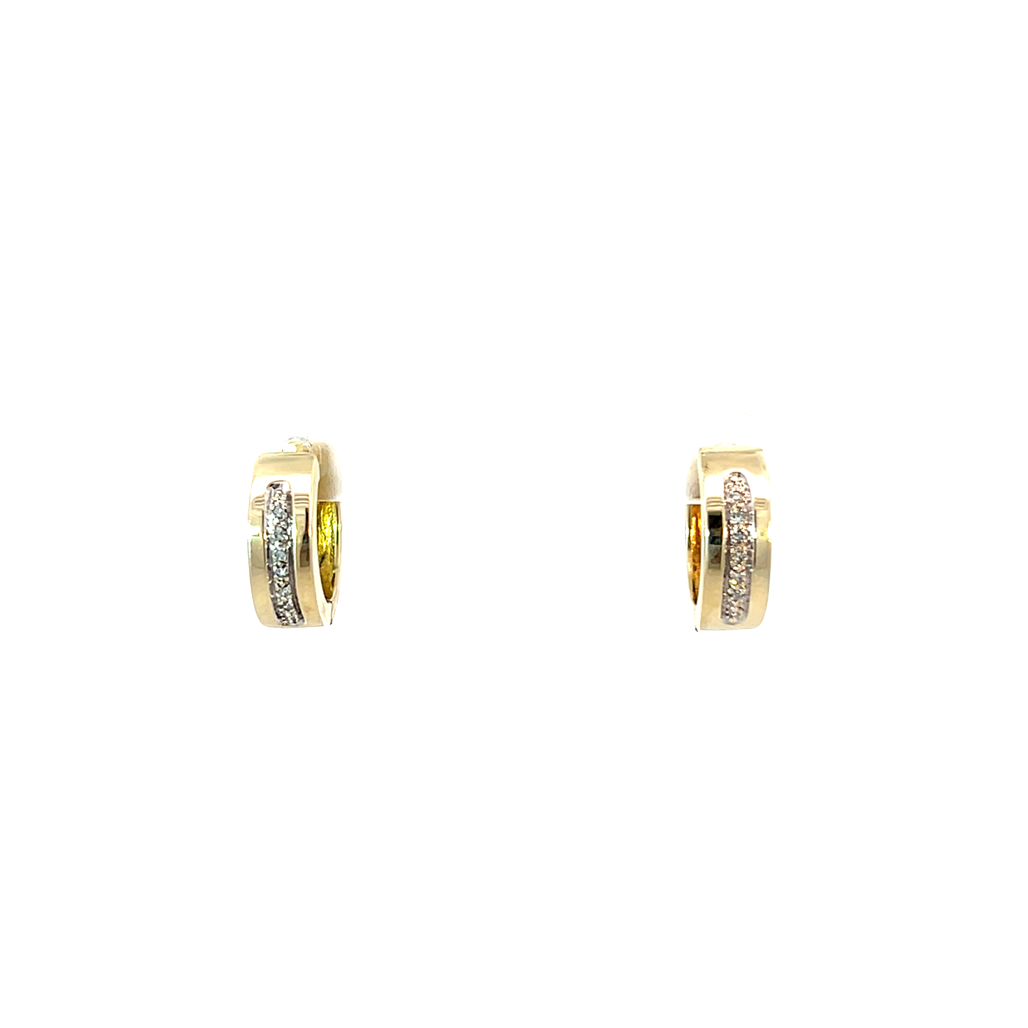 P. Creolen Gelbgold 585 / 14 Karat Diam. Nr. 6565