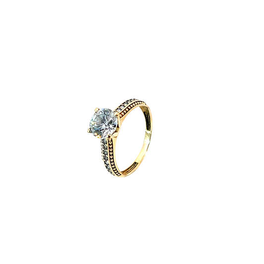 Ring Gelbgold 585 / 14 Karat Frabst. Gr. 53 Nr. 6589