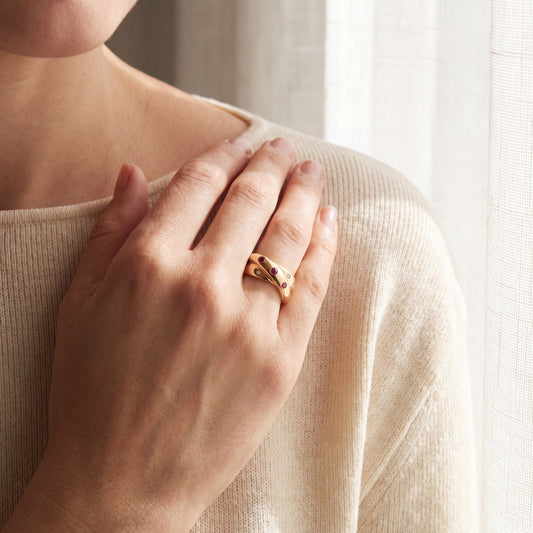 Ring Gelbgold 585 / 14 Karat mit Brill. Gr. 54 Nr. 7131