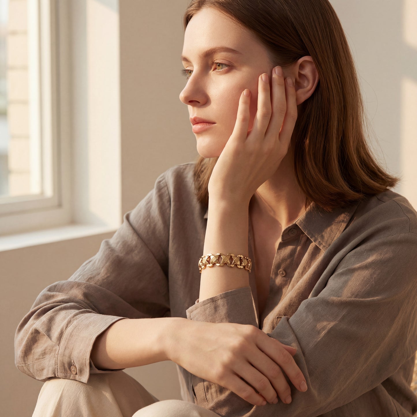 Armband Roségold 750 / 18 Karat L: 19,5 cm Nr. 6849