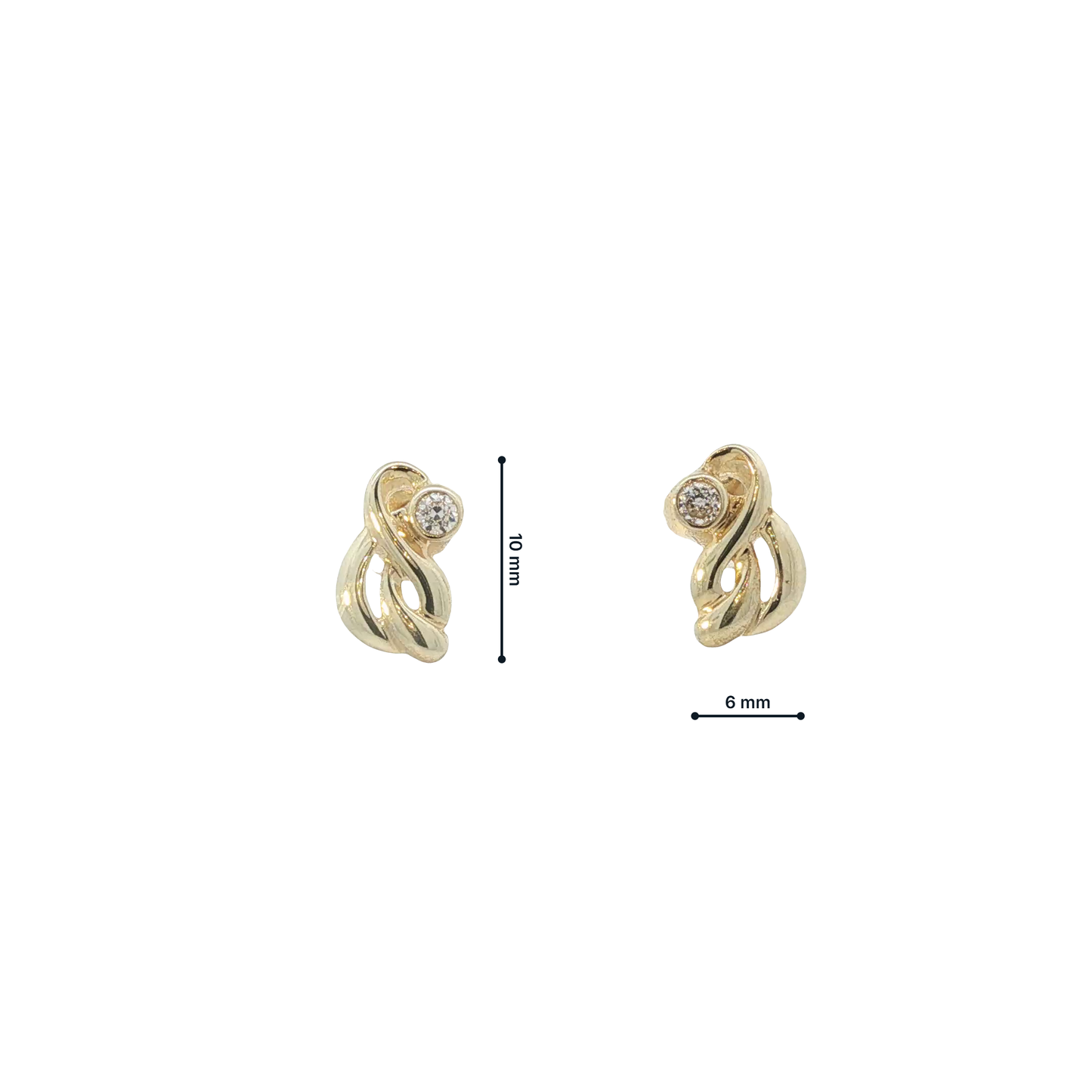 Ohrstecker Gelbgold 333 / 8 Karat L: 10,5 mm Nr. 7147