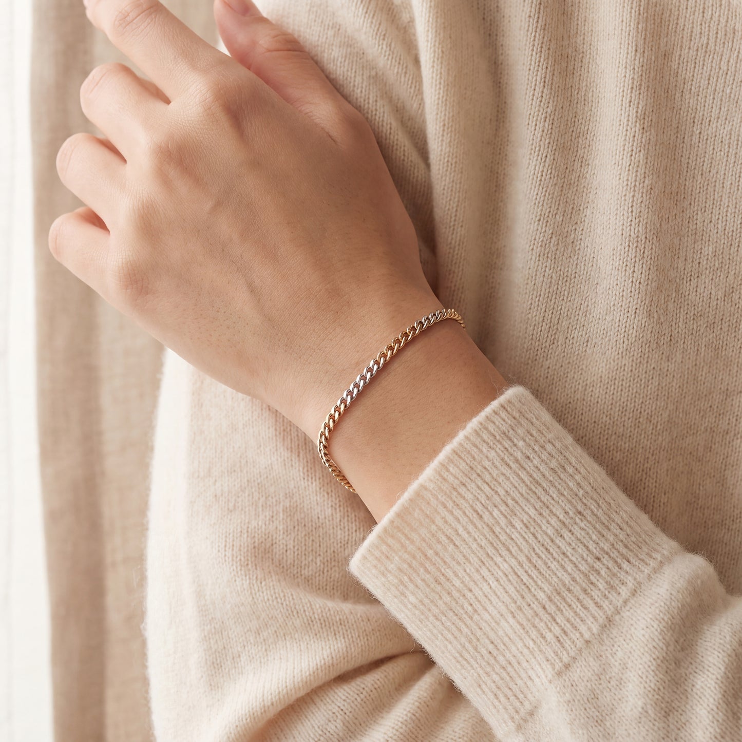 Armband Bicolor 333 / 8 Karat L: 17 cm Nr. 7185