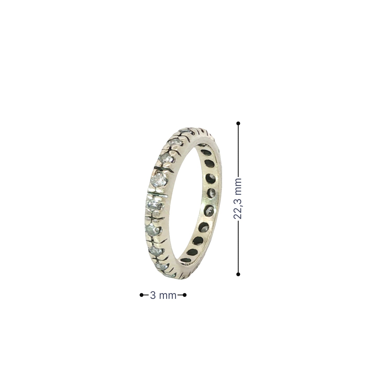 Memoire Ring Weißgold 585 / 14 Karat Brill. Nr. 6522