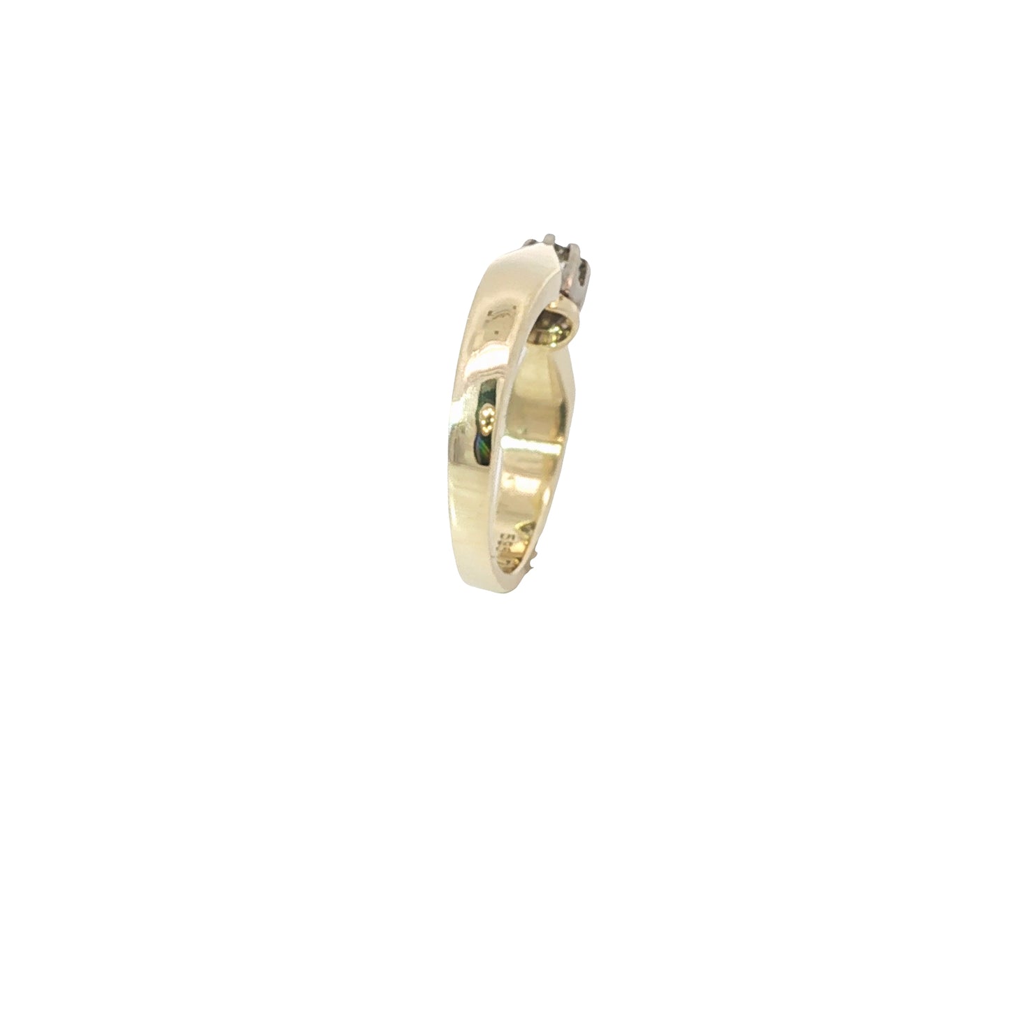 Solitärring Bicolor 585 / 14 Karat Brill. Nr. 6541