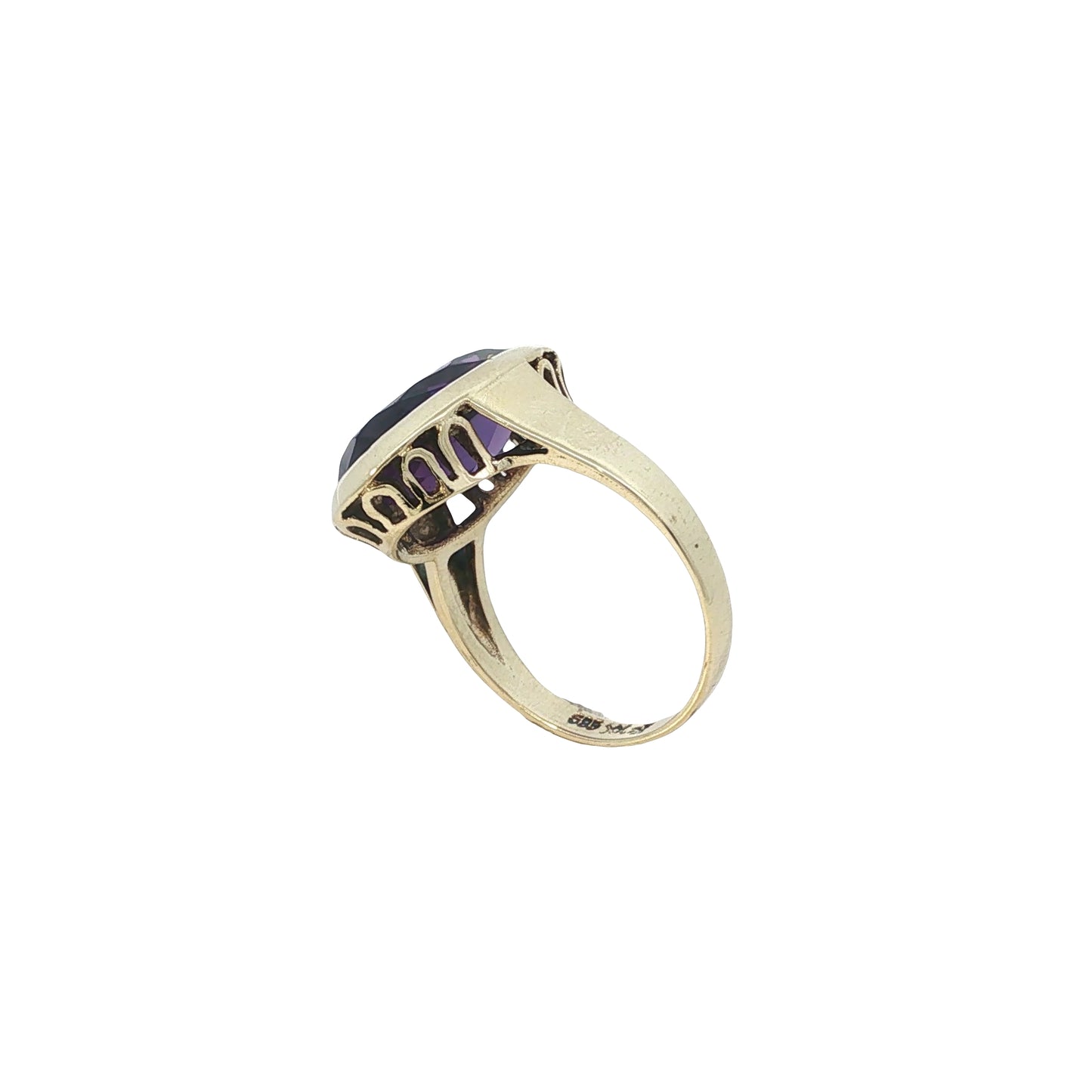 Ring Gelbgold 585 / 14 Karat mit Amethyst Gr. 54 Nr. 6910