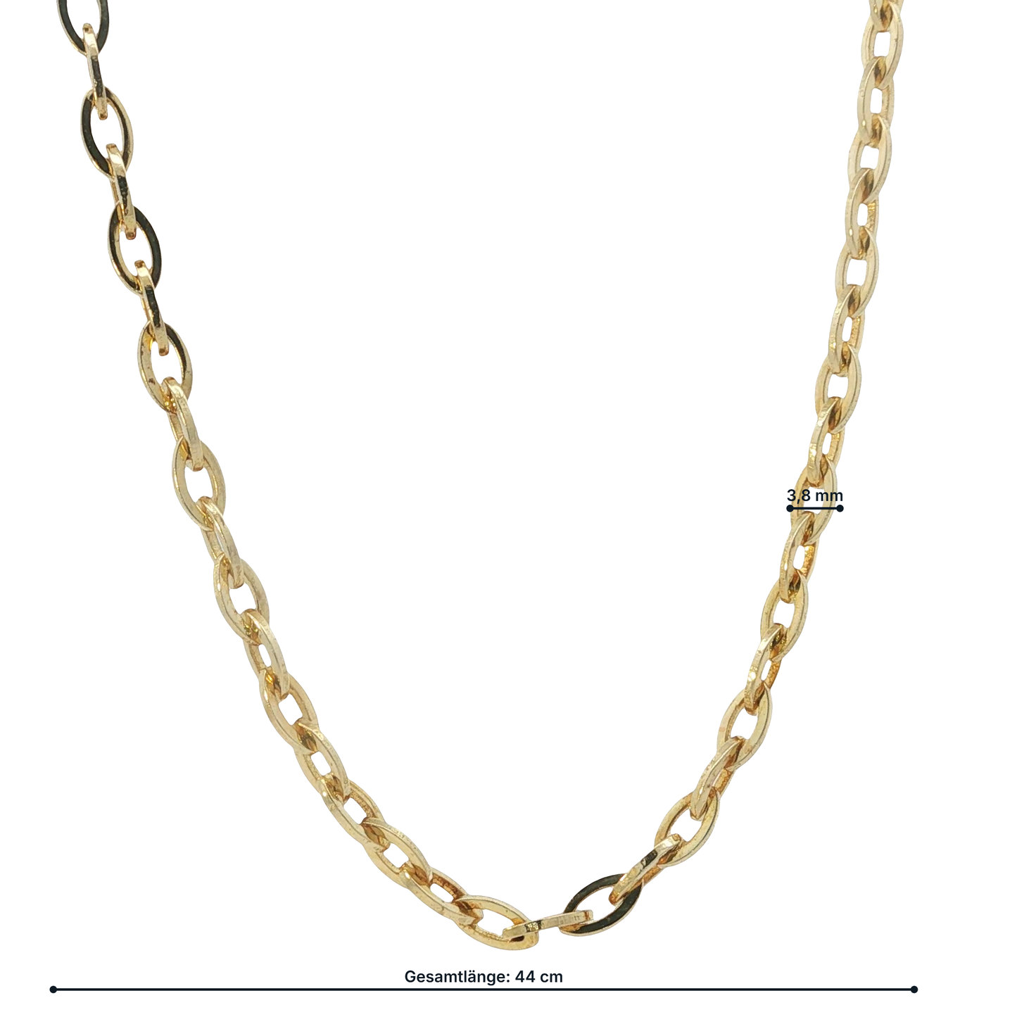 Kette Silber / 925 vergoldet L: 44 cm Nr. 7197