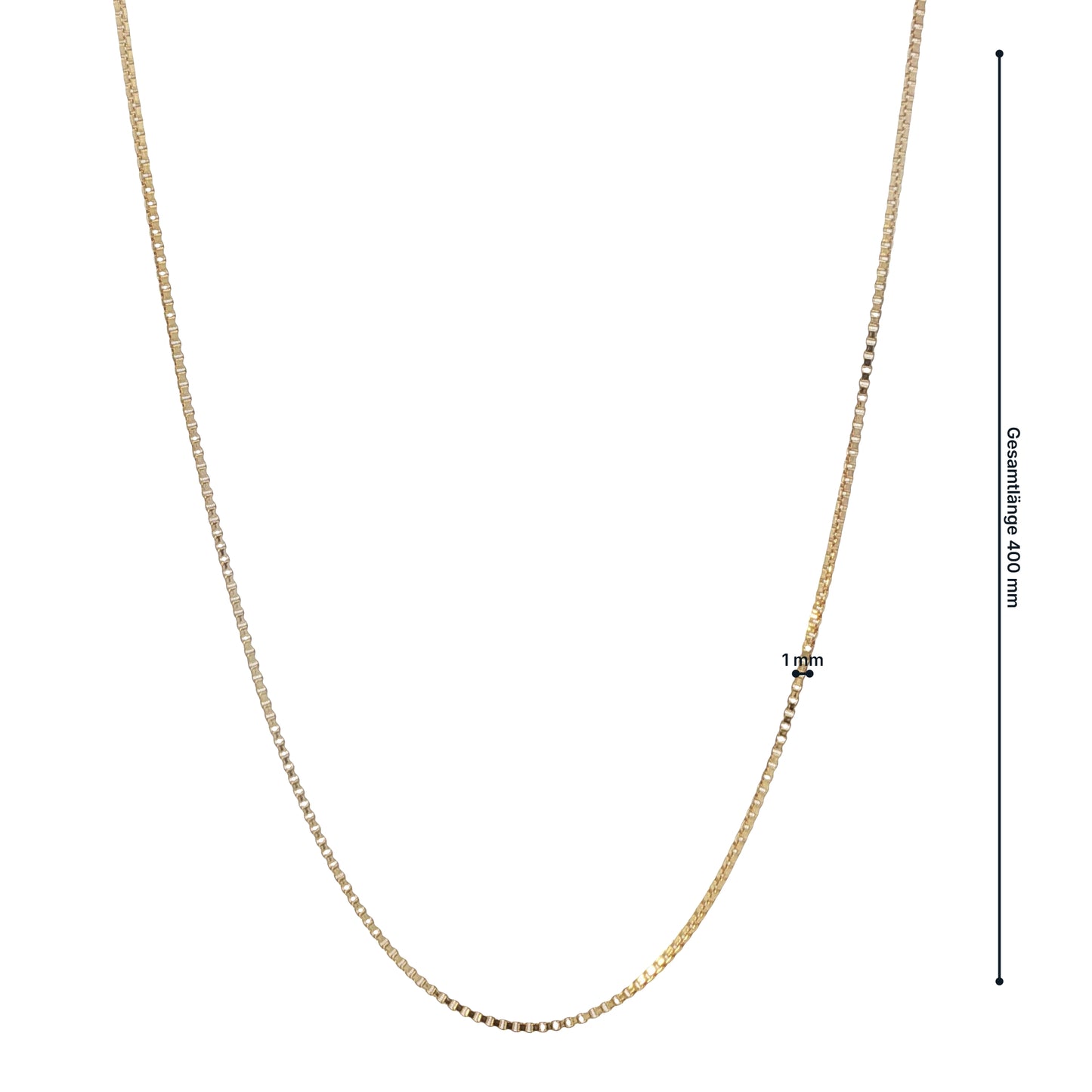 Veneziakette Gelbgold 585 / 14 Karat L: 40 cm Nr. 7025