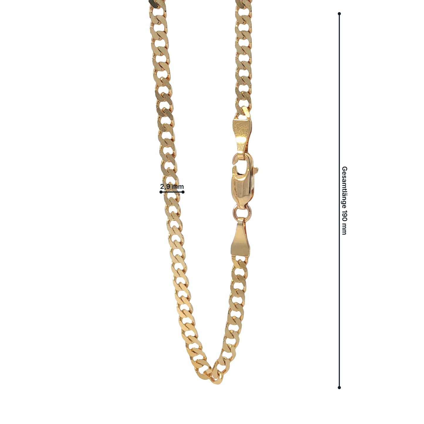 Armband Gelbgold 585 / 14 Karat L: 19 cm Nr. 7073