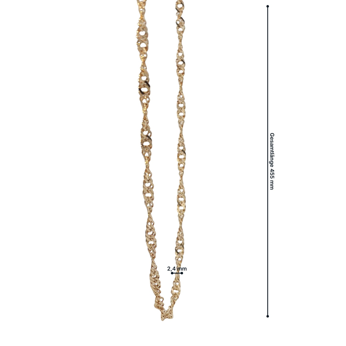 Kordelkette Gelbgold 585 / 14 Karat L: 45,5 cm Nr. 7114