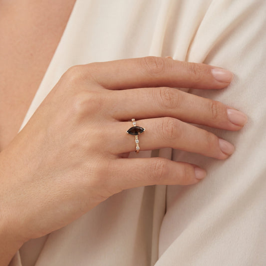 Ring Gelbgold 585 / 14 Karat mit Diamant 0,95 ct  AIG Zert. Gr. 54 Nr. 6346