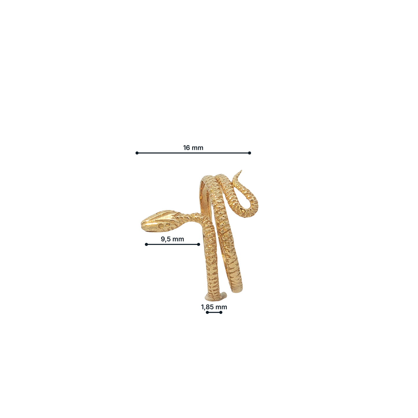 Ring "Schlange" Gelbgold 585 / 14 Karat Gr. 51 Nr. 6972