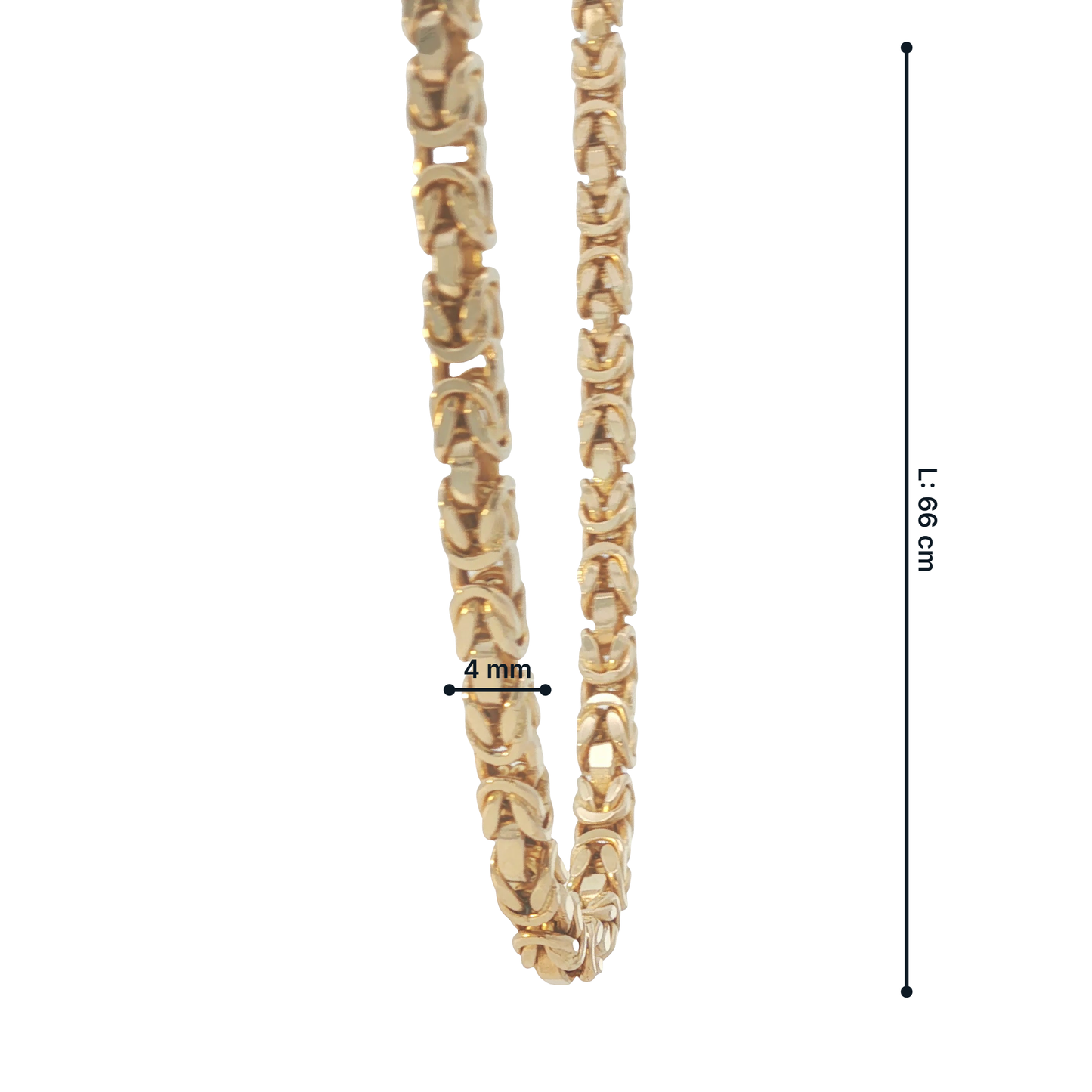 Königskette Gelbgold 585 / 14 Karat L: 66 cm Nr: 6974