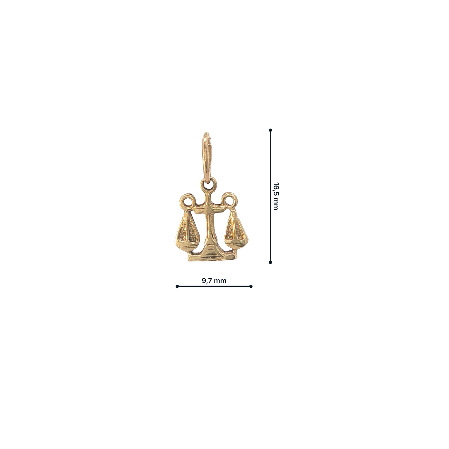 Anhänger "Waage" Gelbgold 585 / 14 Karat L: 16,5 mm Nr. 6964