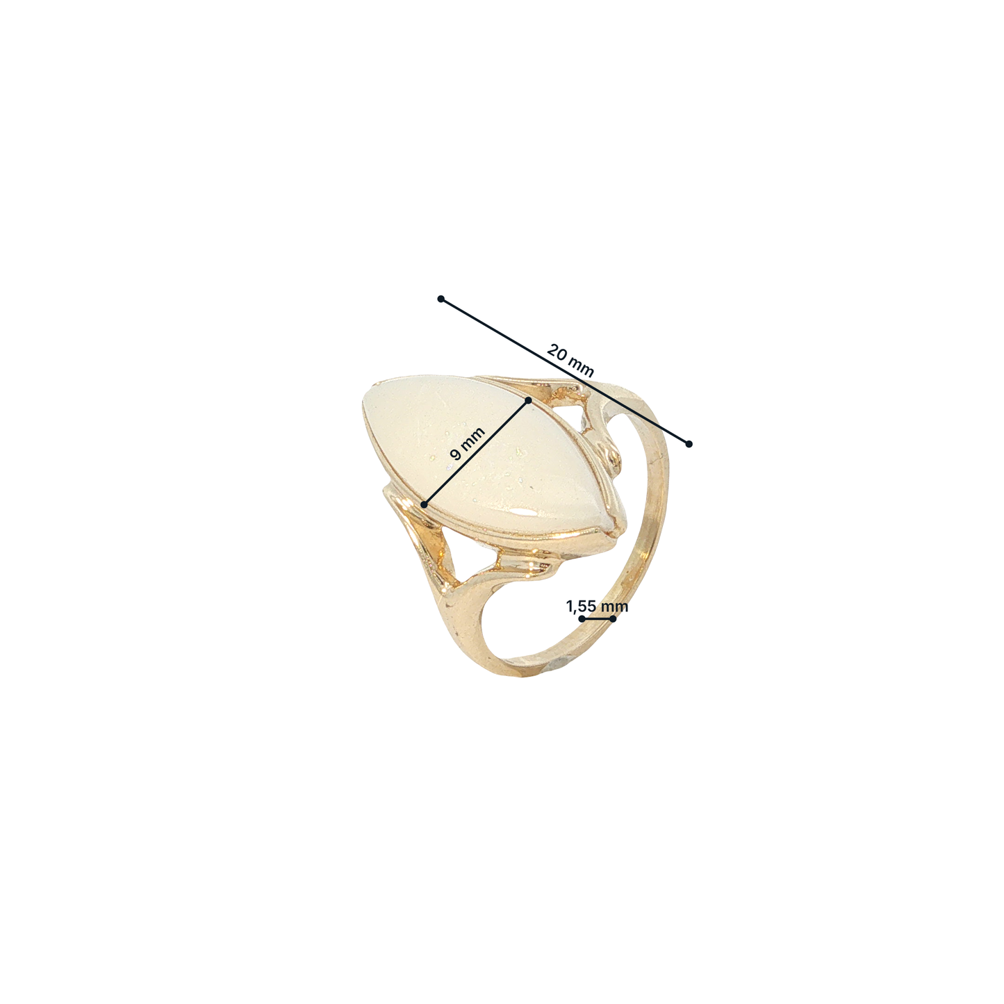 Ring Gelbgold 585 / 14 Karat mit Opal Gr. 51 Nr. 7199