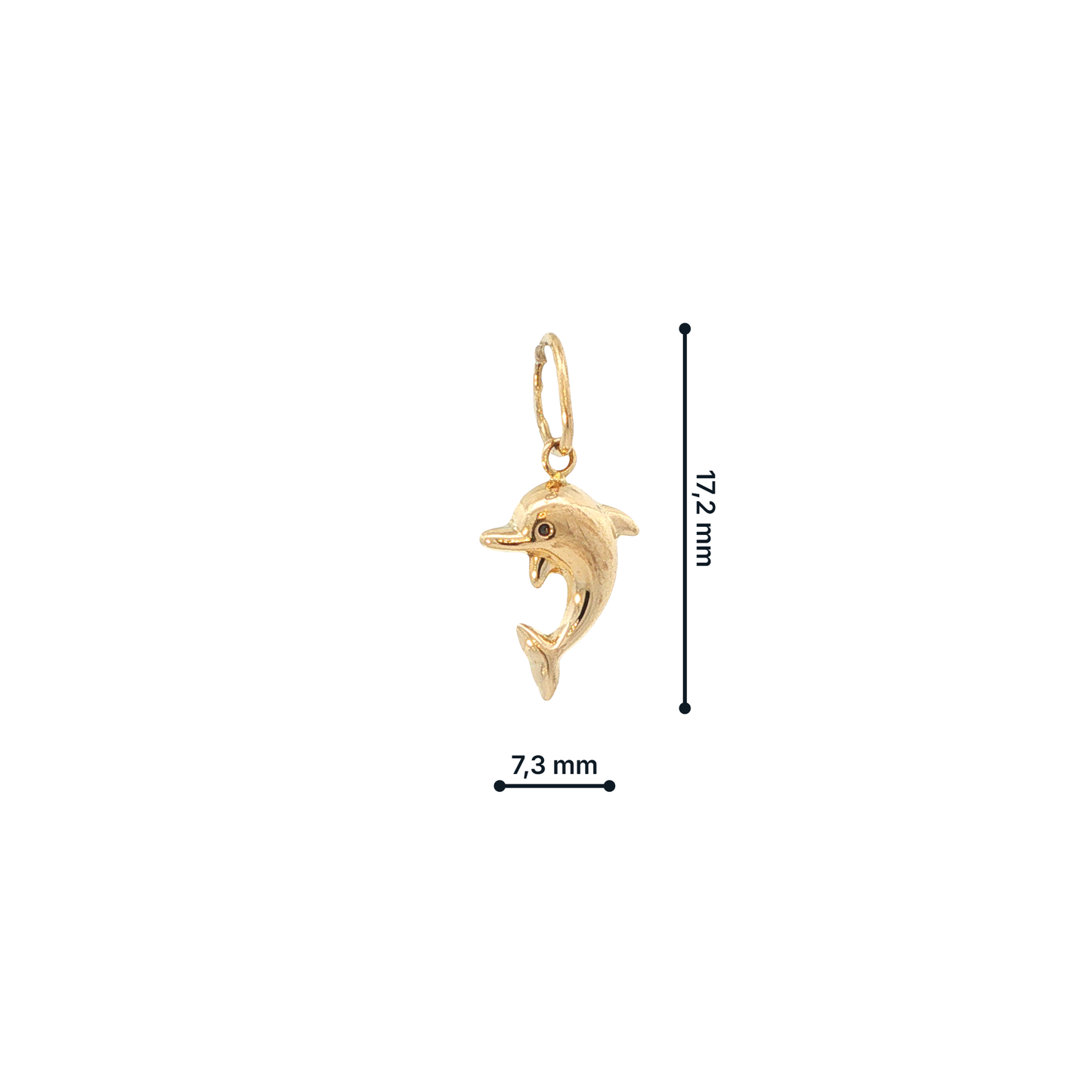 Anhänger "Delfin" Gelbgold 750 / 18 Karat L: 17,2 Nr. 6892