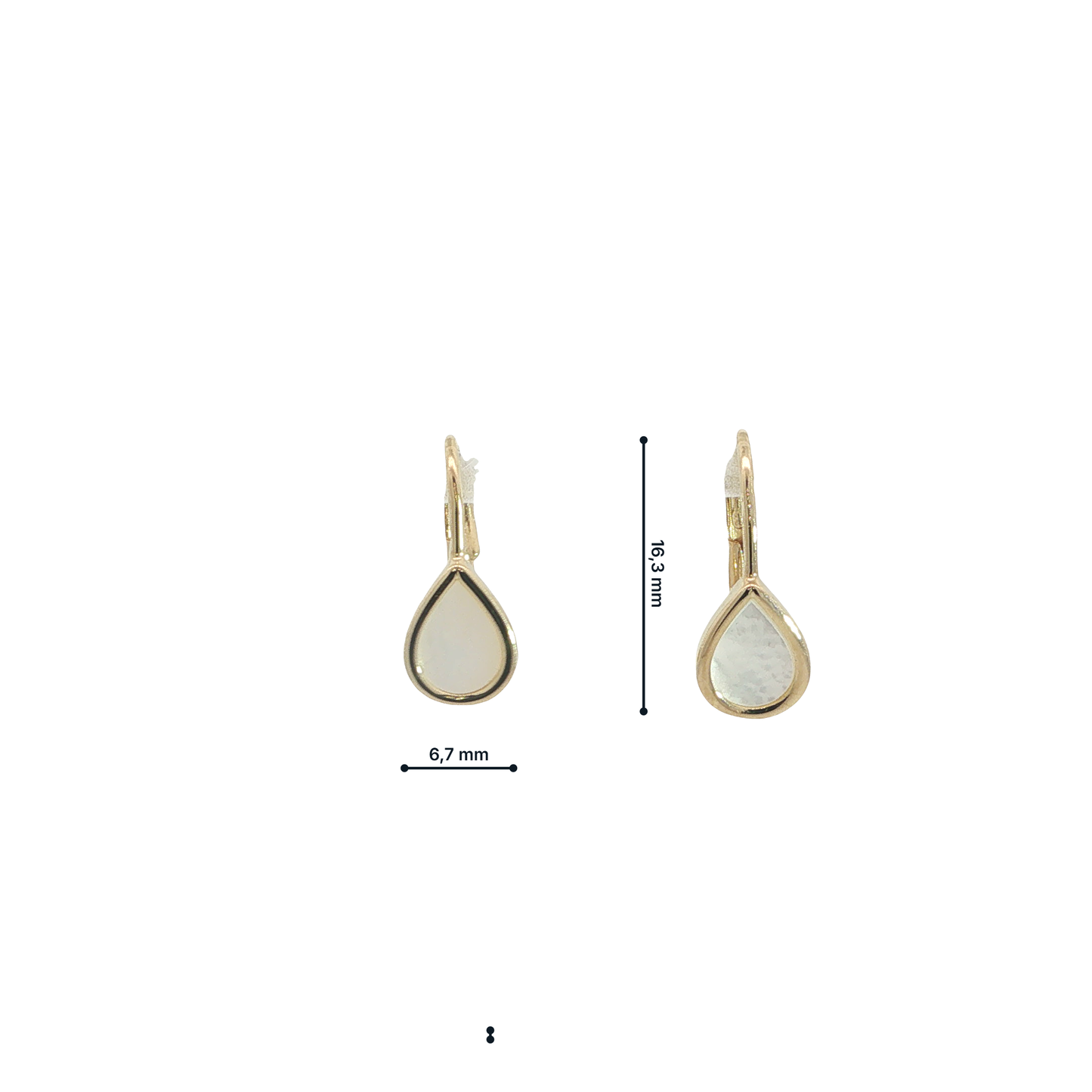 Ohrhänger Gelbgold 375 / 9 Karat L: 16,3 mm Nr. 7210