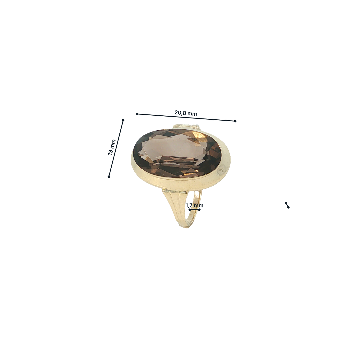 Ring Gelbgold 585 / 14 Karat Gr. 62,5 Nr. 6801