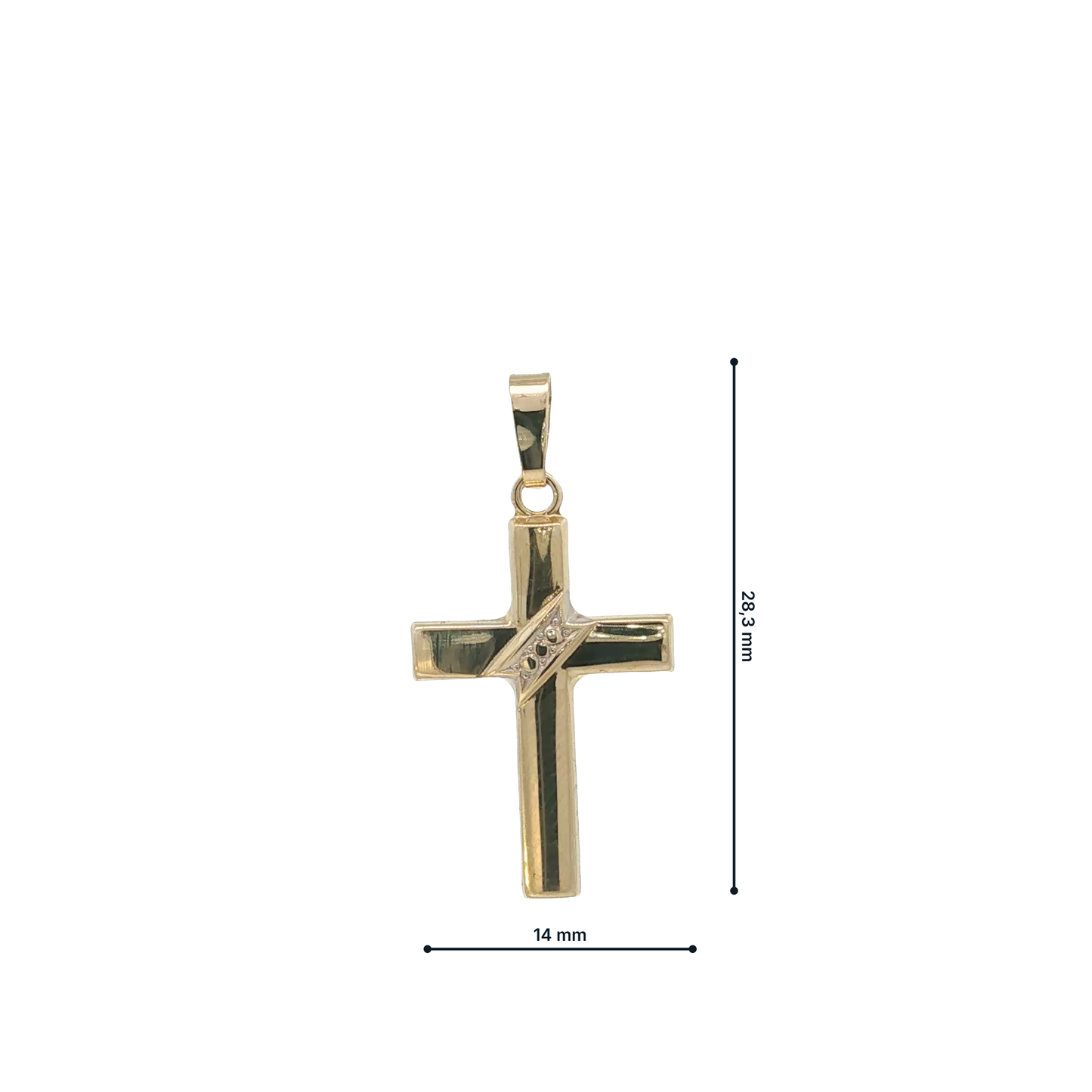 Anhänger "Kreuz" Gelbgold 333 / 8 Karat L: 28,3 mm Nr. 7225