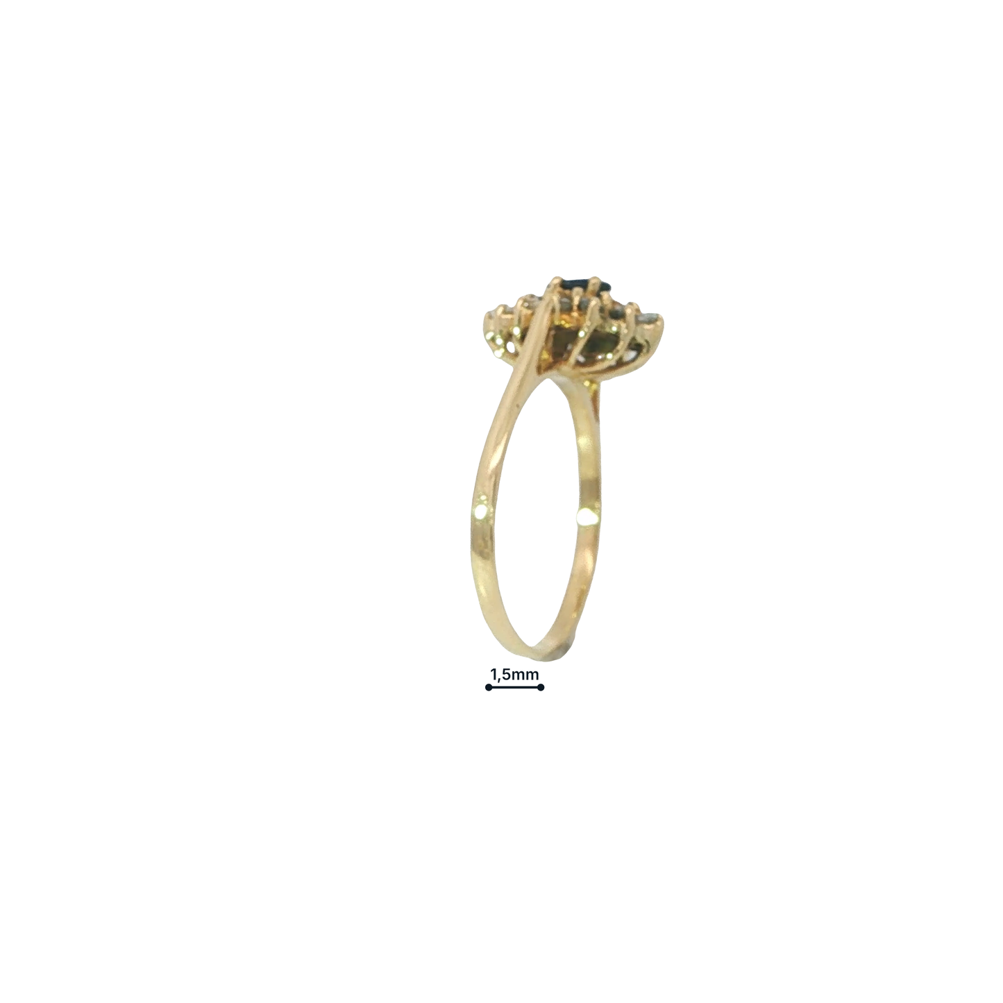 Ring Gelbgold 750 / 18 Karat mit Saphir Gr. 56 Nr. 6886
