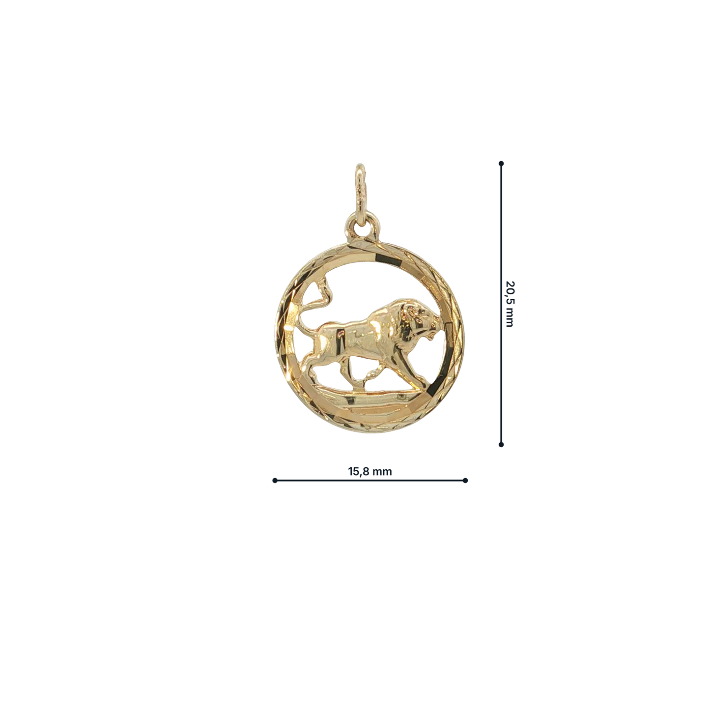 Anhänger "Löwe" Gelbgold 333 / 8 Karat L: 20,5 mm Nr. 7224