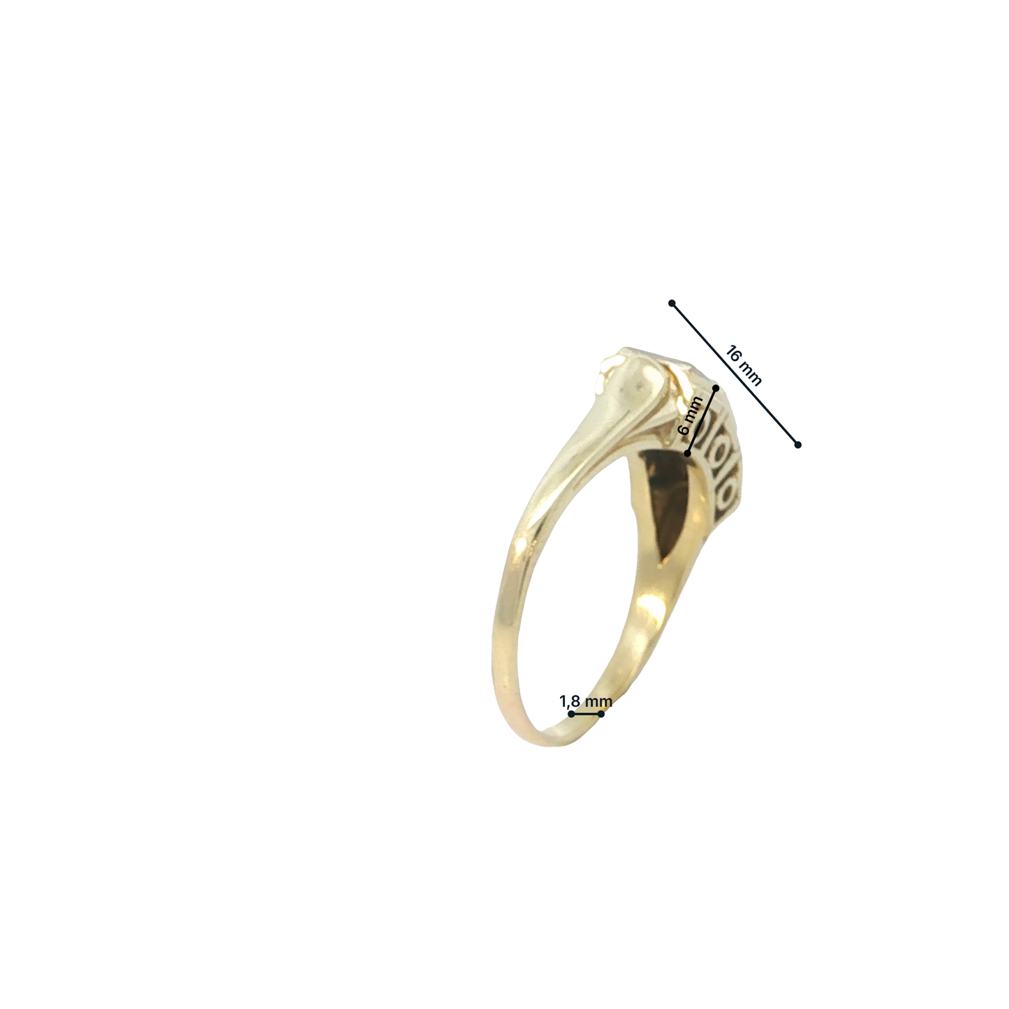 Ring Bicolor 585 / 14 Karat mit Brill. Gr. 61 Nr. 6802