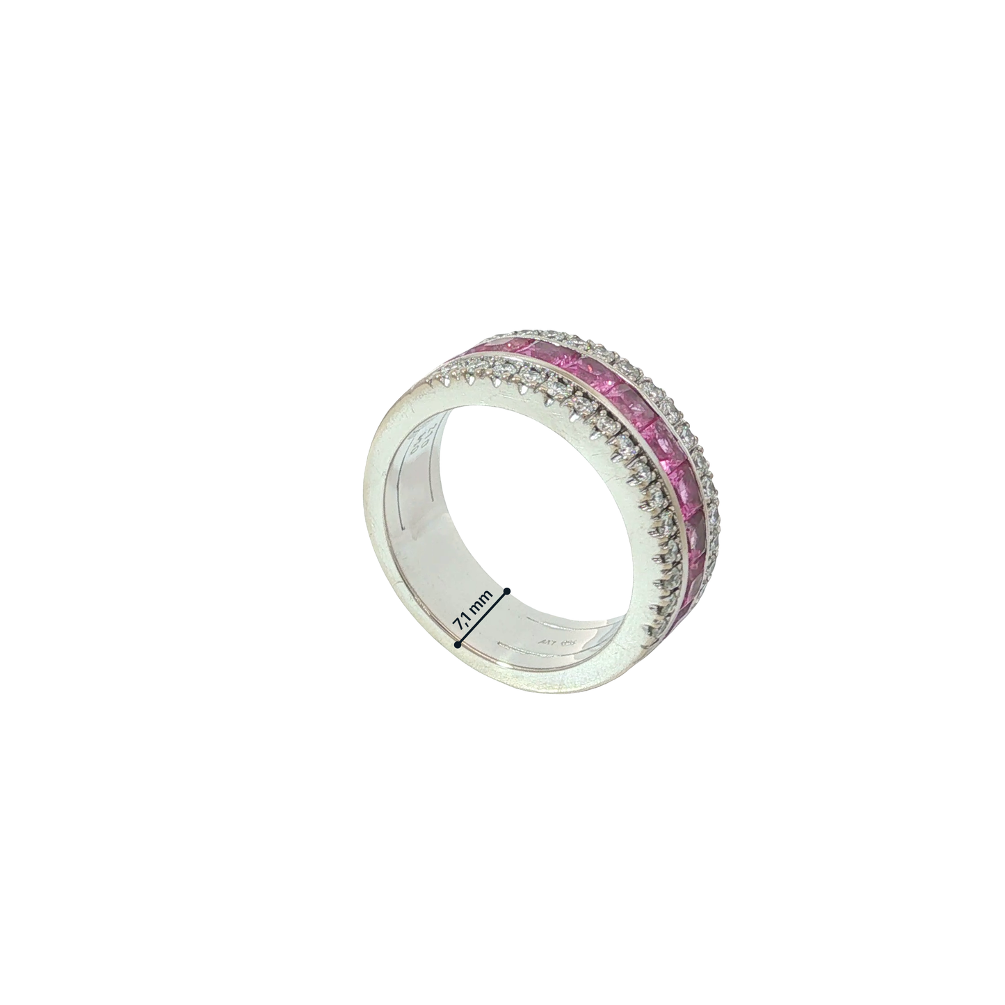 Ring Weißgold 750 / 18 Karat mit Saphiren und Brill. Gr. 56 Nr. 7116