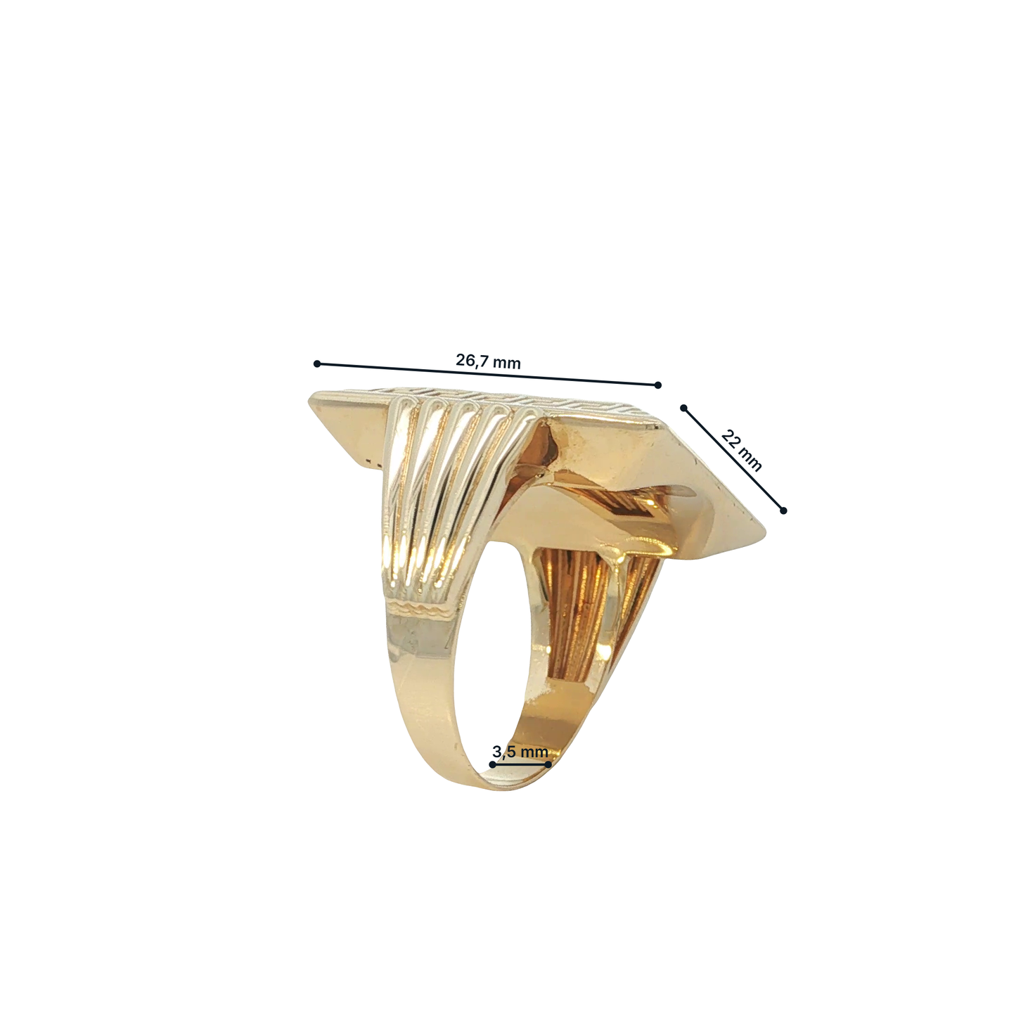 Siegelring Herren Gelbgold 585 / 14 Karat Gr. 66 Nr. 7024