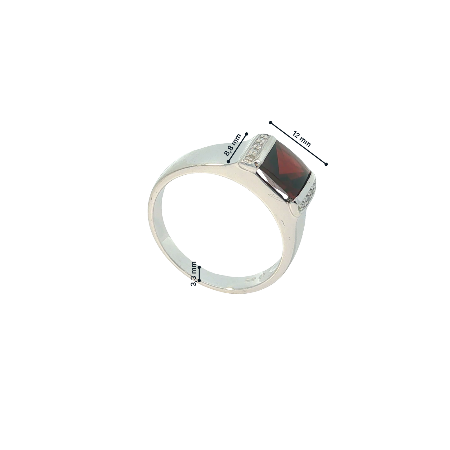 Ring Weißgold 585 / 14 Karat mit Brill. Gr. 62,5 Nr. 7193
