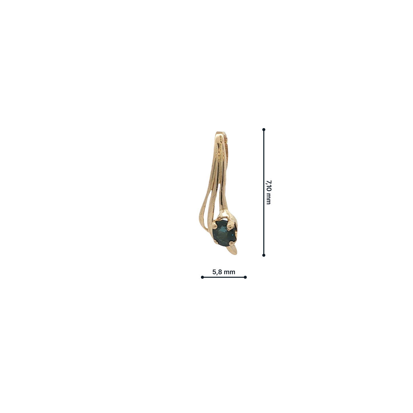 Anhänger Gelbgold 750 / 18 Karat L: 7,1 mm Nr. 6930