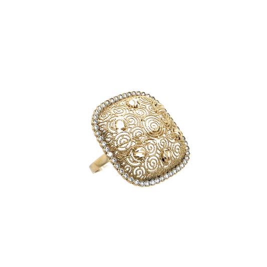Ring Gold 585 / 14k Damenring Glassteine Goldring Gr.55